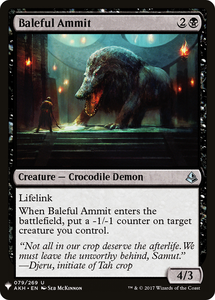 Baleful Ammit (LIST-079) - The List