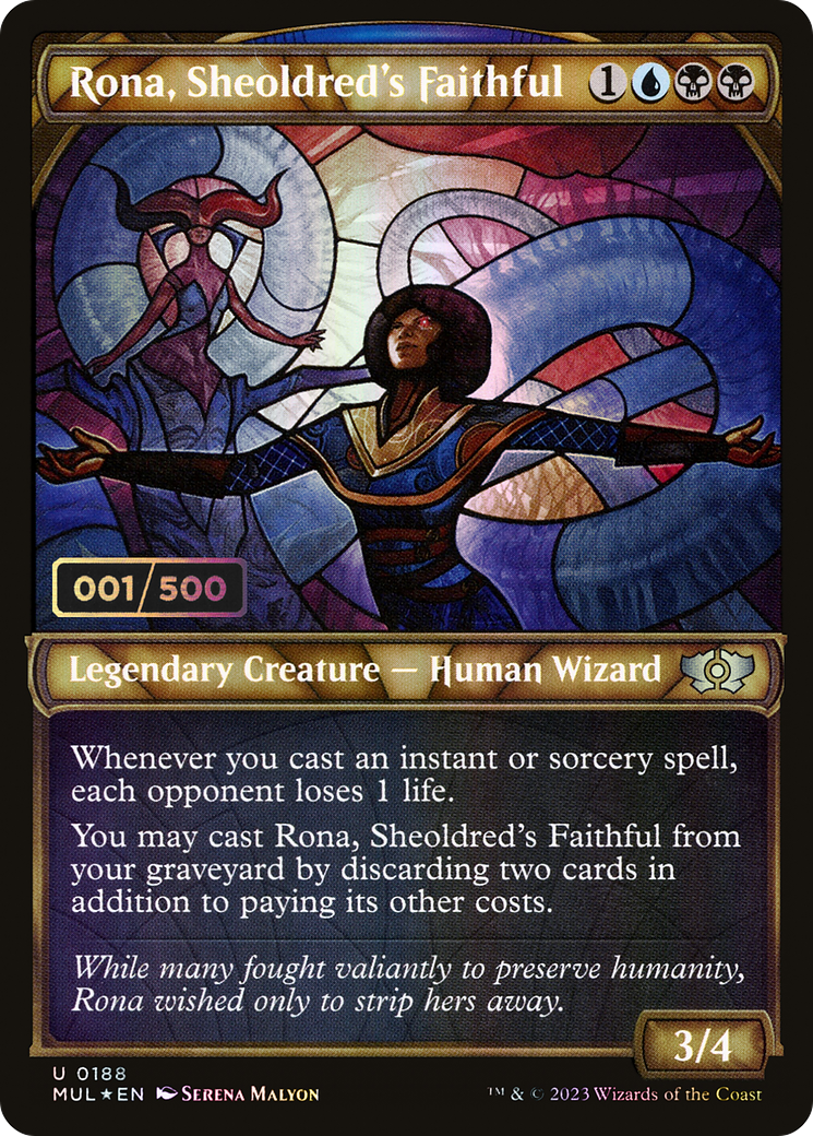 Rona, Sheoldred's Faithful (Serial Numbered) (MUL-188) - Multiverse Legends: (Showcase) Foil