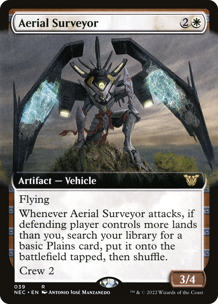 Aerial Surveyor (Extended Art) (NEC-039) - Neon Dynasty Commander: (Extended Art)