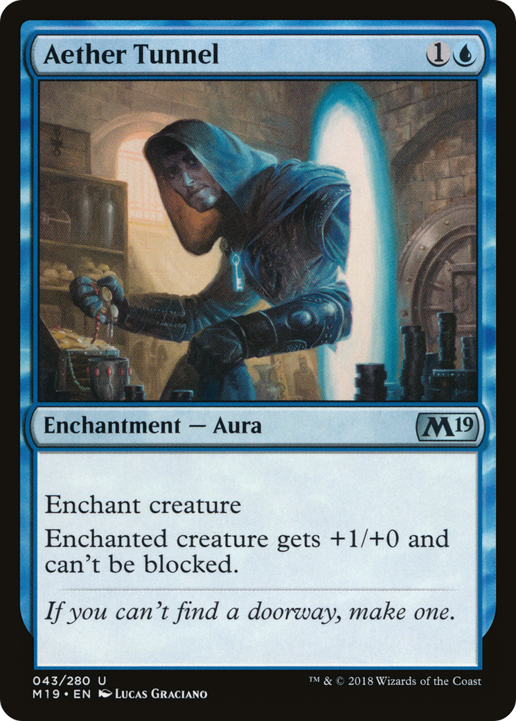Aether Tunnel (M19-043) - Core Set 2019 Foil