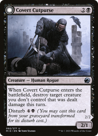 Covert Cutpurse (MID-092) - Innistrad: Midnight Hunt: (Double Faced Transform) Foil