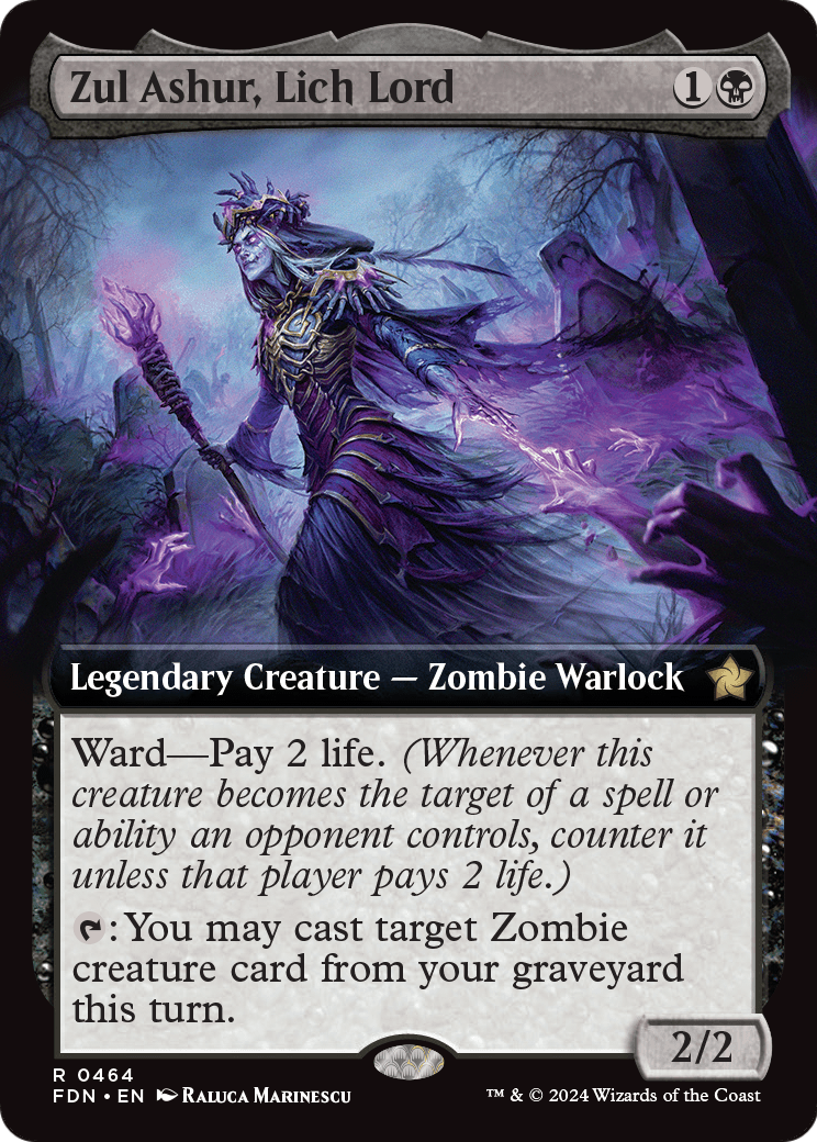 Zul Ashur, Lich Lord (Extended Art) (FDN-464) - Foundations: (Extended Art)