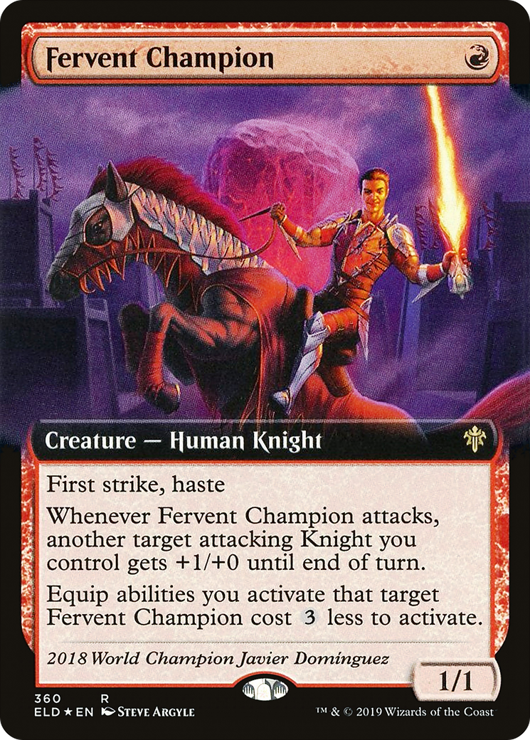 Fervent Champion (Extended Art) (ELD-360) - Throne of Eldraine: (Extended Art)