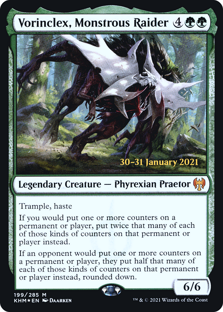Vorinclex, Monstrous Raider (PRE-199) - Kaldheim Promos Foil