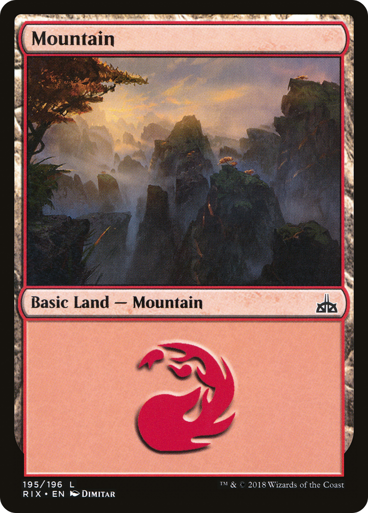Mountain (RIX-195) - Rivals of Ixalan Foil
