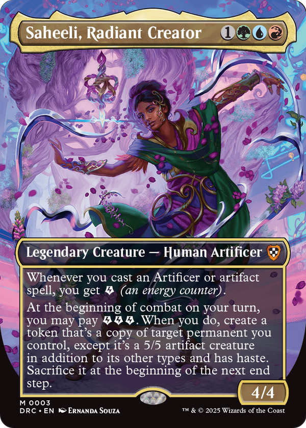 Saheeli, Radiant Creator (Borderless) (DRC-003) - Commander: Aetherdrift