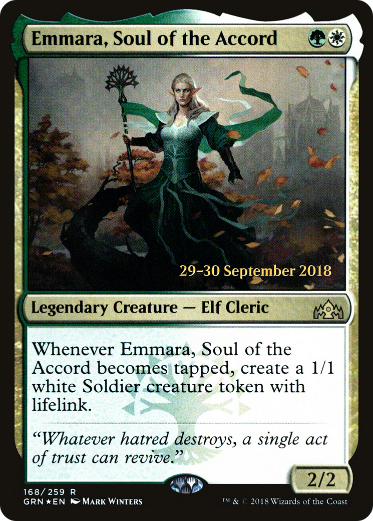 Emmara, Soul of the Accord (PRE-168) - Guilds of Ravnica Promos Foil