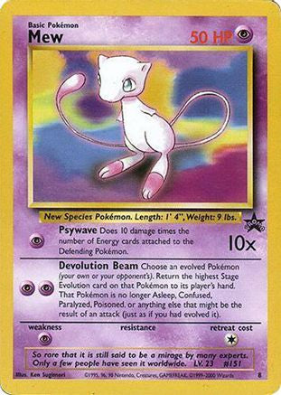Mew (Glossy Finish) 008  WoTC Promo - Promo