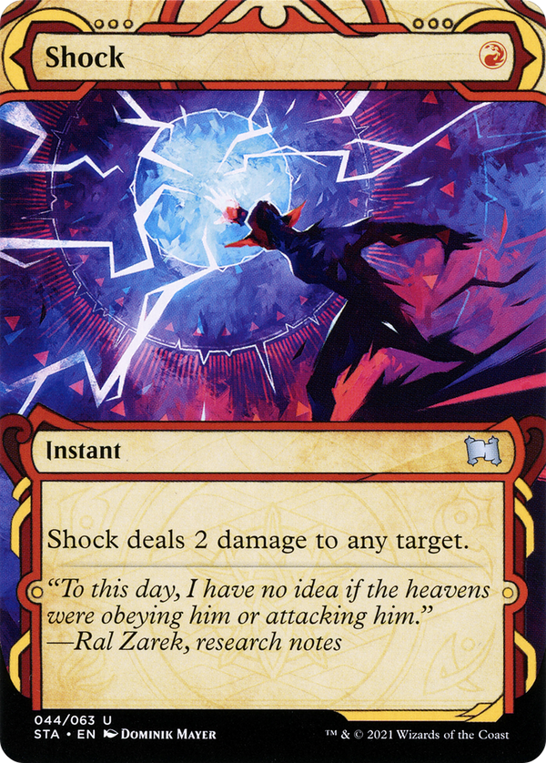 Shock (STA-044) - Strixhaven Mystical Archive: (Showcase) (Borderless) Foil