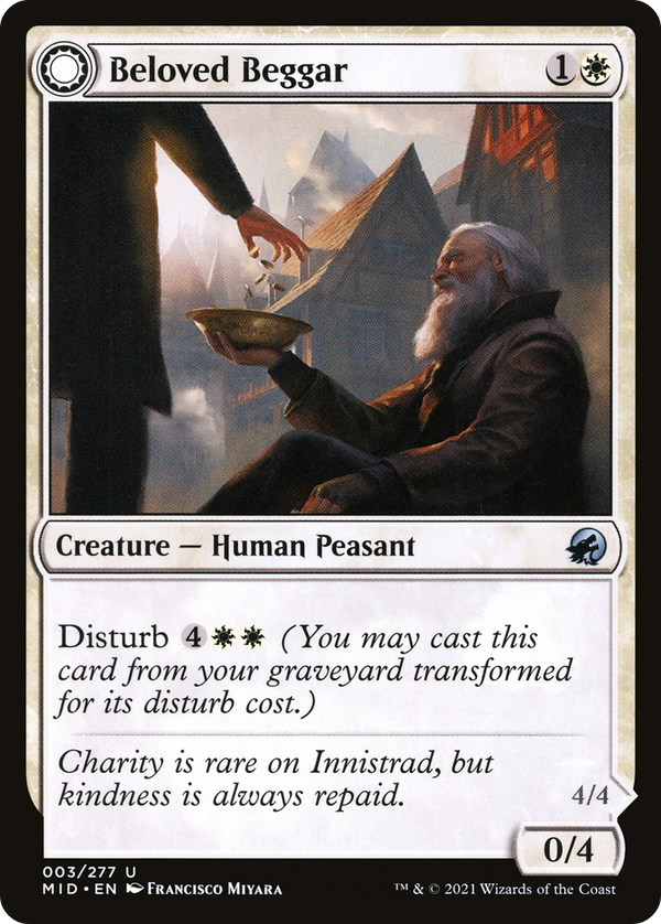 Beloved Beggar (MID-003) - Innistrad: Midnight Hunt: (Double Faced Transform)