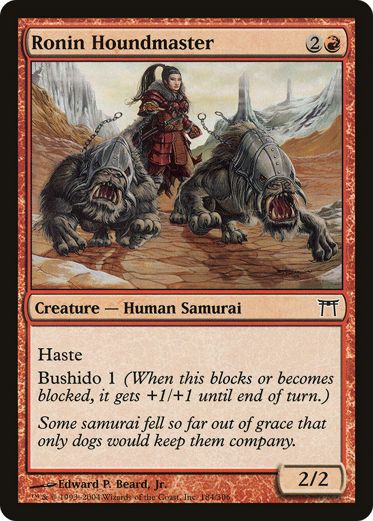 Ronin Houndmaster (CHK-184) - Champions of Kamigawa Foil