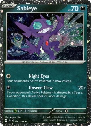 Sableye (Cosmos Holo) 136  - Holofoil Miscellaneous Cards & Products - Rare
