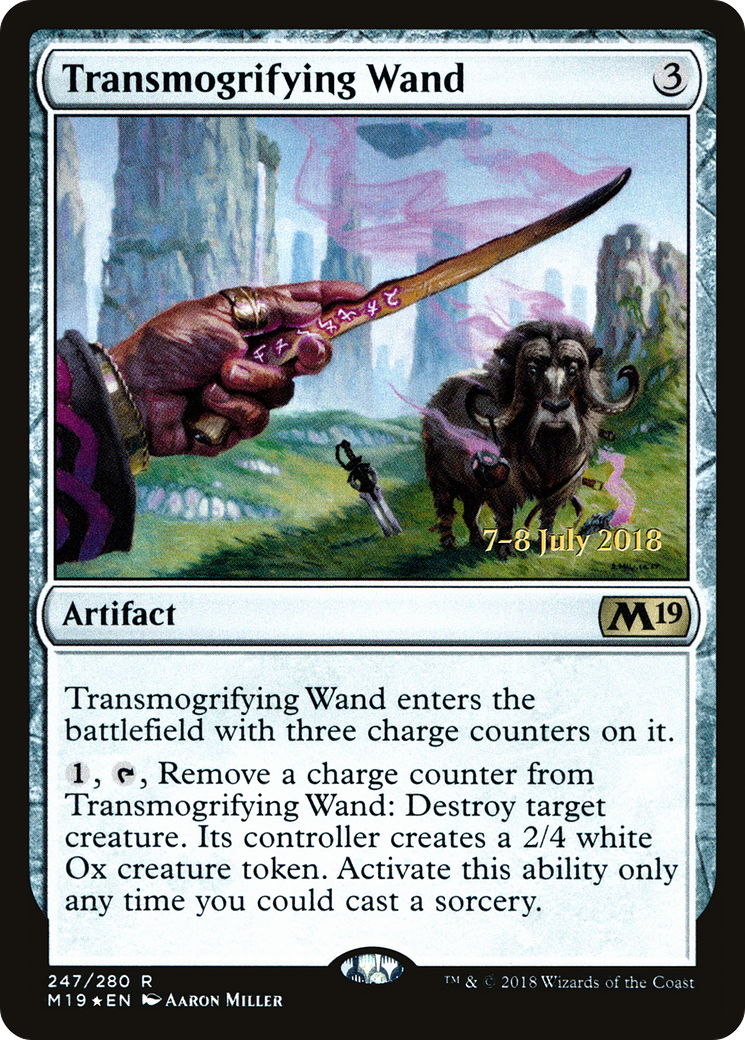 Transmogrifying Wand (PRE-247) - Core Set 2019 Promos Foil