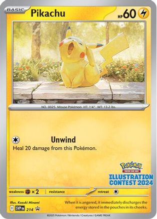 Pikachu (Illustration Contest 2024) 214  SV Scarlet & Violet Promo Cards - Promo