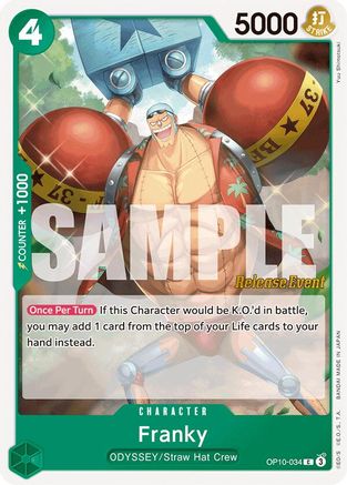 Franky (034) (OP10-034) - Royal Blood Release Event Cards