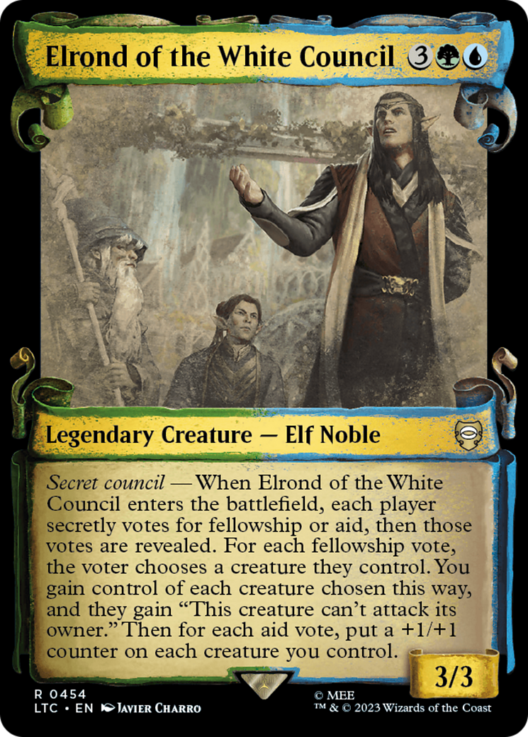 Elrond of the White Council (Showcase Scrolls) (LTC-454) - Tales of Middle-earth Commander: (Showcase)