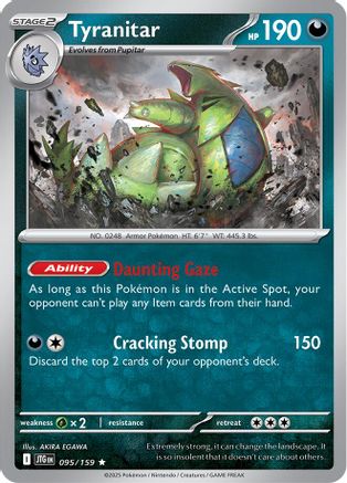 Tyranitar 095  - Holofoil SV09 Journey Together - Rare