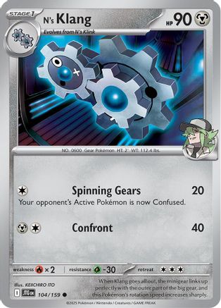 N's Klang 104  - Reverse Holofoil SV09 Journey Together - Common