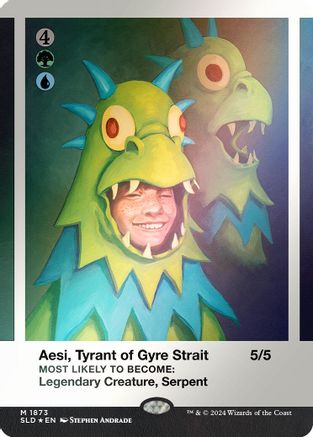 Aesi, Tyrant of Gyre Strait (Rainbow Foil) (SLD-1873) - Secret Lair Drop Series Foil