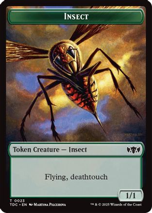 Insect (0023) // Wall Double-Sided Token (TDC-23 // 7) - Commander: Tarkir: Dragonstorm