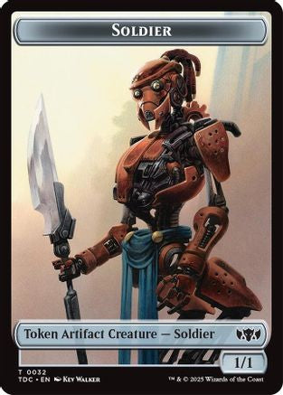 Soldier (0032) // Copy Double-Sided Token (TDC-32 // 1) - Commander: Tarkir: Dragonstorm