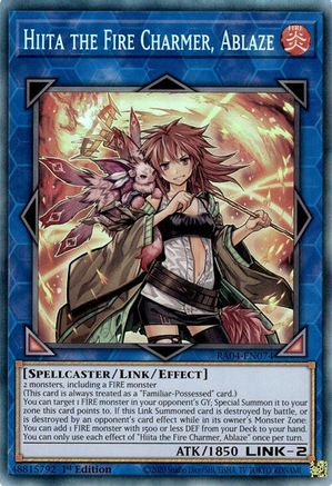 Hiita the Fire Charmer, Ablaze (PCR) (RA04-EN074) - Quarter Century Stampede 1st Edition