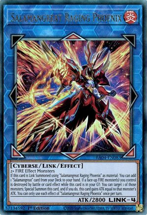 Salamangreat Raging Phoenix (PUR) (RA04-EN083) - Quarter Century Stampede 1st Edition