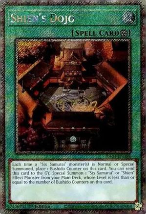 Shien's Dojo (Platinum Secret Rare) (RA04-EN088) - Quarter Century Stampede 1st Edition