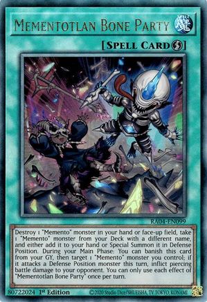 Mementotlan Bone Party (PUR) (RA04-EN099) - Quarter Century Stampede 1st Edition