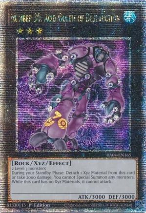 Number 30: Acid Golem of Destruction (Quarter Century Secret Rare) (RA04-EN165) - Quarter Century Stampede 1st Edition
