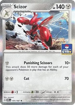 Scizor (Pokemon Gym Promo) 141/197  - Holofoil Miscellaneous Cards & Products - Rare