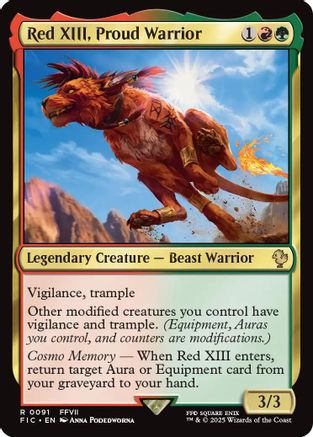 Red XIII, Proud Warrior (FIC-091) - Commander: FINAL FANTASY