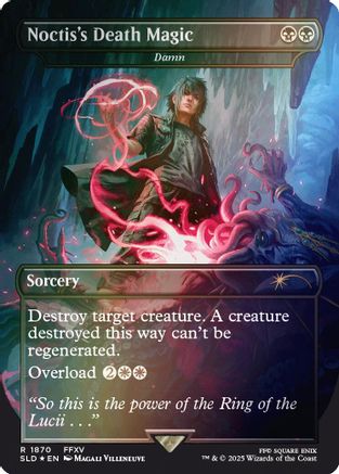 Noctis's Death Magic - Damn (Rainbow Foil) (SLD-1870) - Secret Lair Drop Series Foil