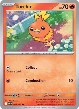 Torchic 040  - Reverse Holofoil SV10 Destined Rivals - Common