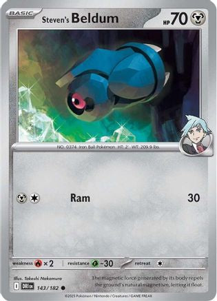 Steven's Beldum 143  - Reverse Holofoil SV10 Destined Rivals - Common