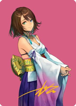 Yuna, Hope of Spira Art Card (Gold-Stamped Signature) (AAFIN-048) - Art Series: FINAL FANTASY