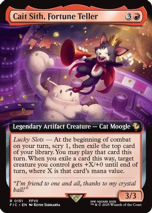 Cait Sith, Fortune Teller (Extended Art) (FIC-151) - Commander: FINAL FANTASY