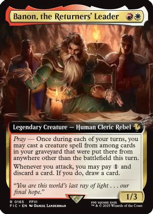 Banon, the Returners' Leader (Extended Art) (FIC-165) - Commander: FINAL FANTASY Foil