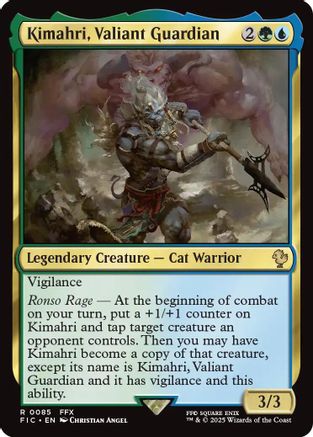 Kimahri, Valiant Guardian (Surge Foil) (FIC-085) - Commander: FINAL FANTASY Foil