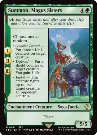 Summon: Magus Sisters (Surge Foil) (FIC-071) - Commander: FINAL FANTASY Foil