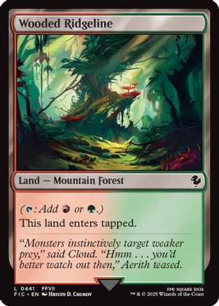Wooded Ridgeline (Surge Foil) (FIC-441) - Commander: FINAL FANTASY Foil