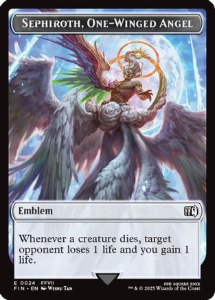 Emblem - Sephiroth, One-Winged Angel // Robot Warrior Double-Sided Token (FIN-24 // 12) - FINAL FANTASY