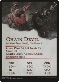 Chain Devil // Chain Devil (ACLB-008) - Battle for Baldur's Gate Art Series (Borderless) Foil