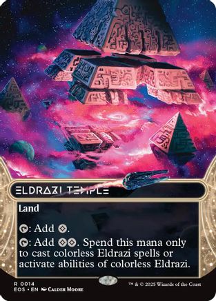 Eldrazi Temple (0014) (Borderless) (EOS-014) - Edge of Eternities: Stellar Sights Foil