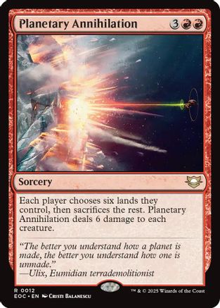 Planetary Annihilation (EOC-012) - Commander: Edge of Eternities