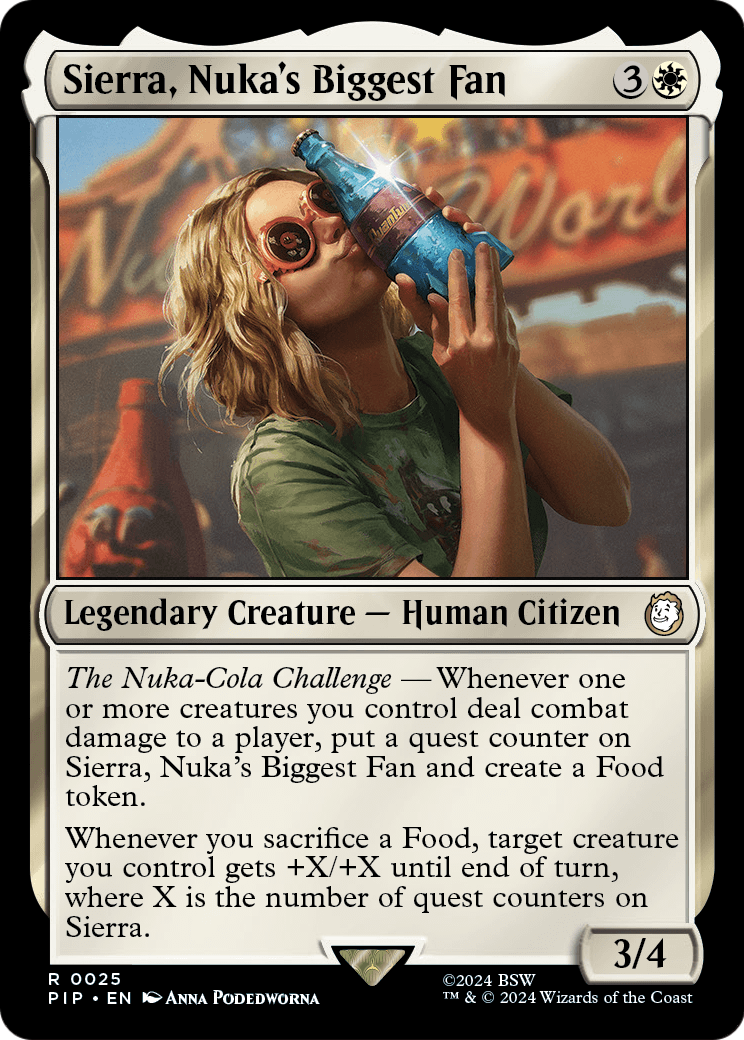 Sierra, Nuka's Biggest Fan (PIP-025) - Fallout Foil