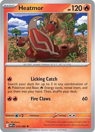 Heatmor 019  - Reverse Holofoil SV White Flare - Uncommon