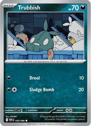Trubbish 059  - Reverse Holofoil SV White Flare - Common