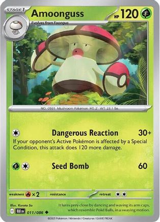 Amoonguss 011  - Reverse Holofoil SV Black Bolt - Uncommon