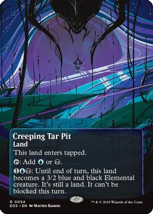 Creeping Tar Pit (0054) (Borderless) (EOS-054) - Edge of Eternities: Stellar Sights